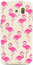 Samsung Galaxy S6 Edge hoesje TPU Soft Case - Back Cover - Flamingo