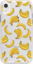 Fooncase Hoesje Geschikt voor iPhone XR - Shockproof Case - Back Cover / Soft Case - Bananas / Banaan / Bananen