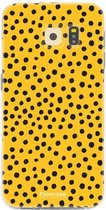 Samsung Galaxy S6 hoesje TPU Soft Case - Back Cover - POLKA / Stipjes / Stippen / Oker Geel