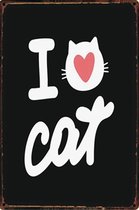Kattenliefde - ik hou van katten - i love cats - cat - poes - dier-Th Commerce 9154