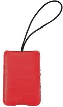 Kofferlabel JSA - 11 x 7,6 x 0,3 cm rood
