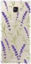 Samsung Galaxy A3 2016 hoesje TPU Soft Case - Back Cover - Purple Flower / Paarse bloemen