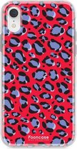 iPhone XR hoesje TPU Soft Case - Back Cover - Luipaard / Leopard print / Rood