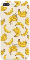iPhone 8 Plus hoesje TPU Soft Case - Back Cover - Bananas / Banaan / Bananen