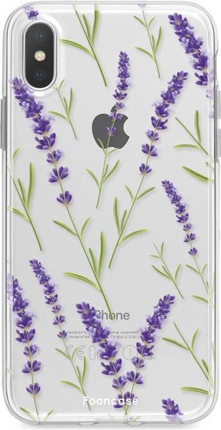 iPhone XS Max hoesje TPU Soft Case - Back Cover - Purple Flower / Paarse bloemen