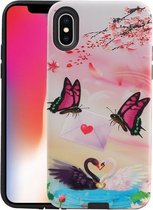 Coque rigide Butterfly Design pour iPhone X / XS