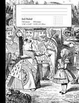 Graph Composition Book Alice Meets the Queen of Hearts 5x5 Squared Notebook