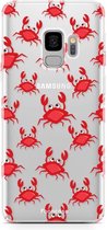 Fooncase Hoesje Geschikt voor Samsung Galaxy S9 - Shockproof Case - Back Cover / Soft Case - Crabs / Krabbetjes / Krabben