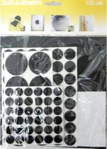 Set rubberen pads - Anti slip pads - Geschikt voor wasmachine, tapijt, etc - Verschillende varianten en maten - Set van 125 stuks