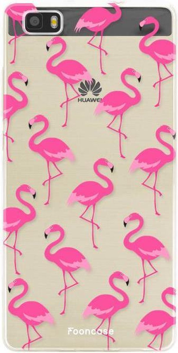 Huawei P8 Lite 2016 hoesje TPU Soft Case - Back Cover - Flamingo