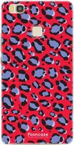 Huawei P9 Lite hoesje TPU Soft Case - Back Cover - Luipaard / Leopard print / Rood