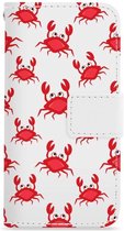 iPhone 6 Plus hoesje - Bookcase - Hoesje met pasjes - Crabs / Krabbetjes / Krabben