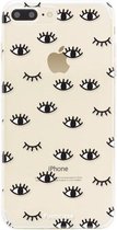 Fooncase Hoesje Geschikt voor iPhone 7 Plus - Shockproof Case - Back Cover / Soft Case - Eyes / Ogen