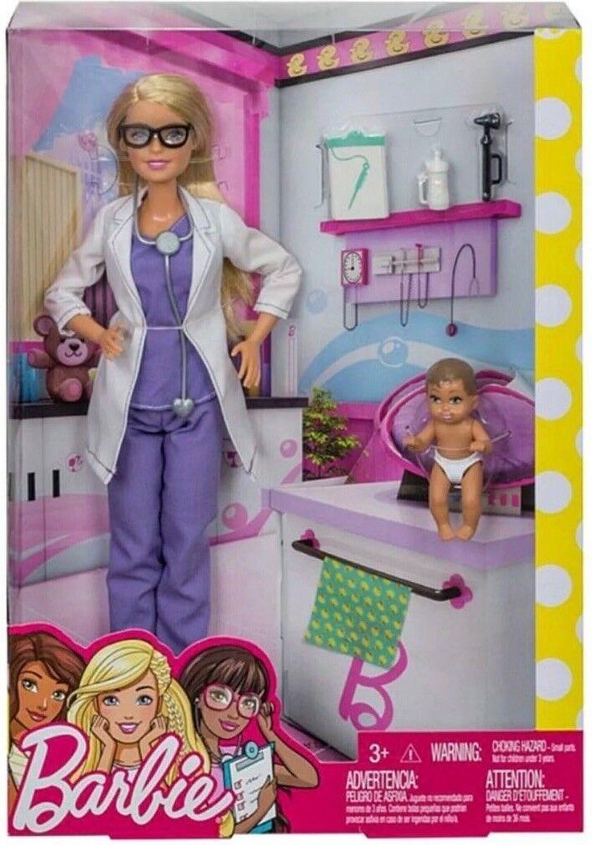 Barbie Doll kinderarts Baby Doctor Set pop Mattel | bol.com