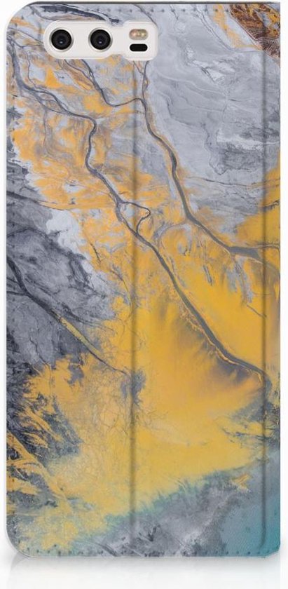 Coque Huawei P10 Plus Standcase Design Marble Blue Or