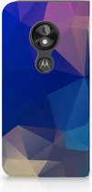Motorola Moto E5 Play Uniek Standcase Hoesje Polygon Dark