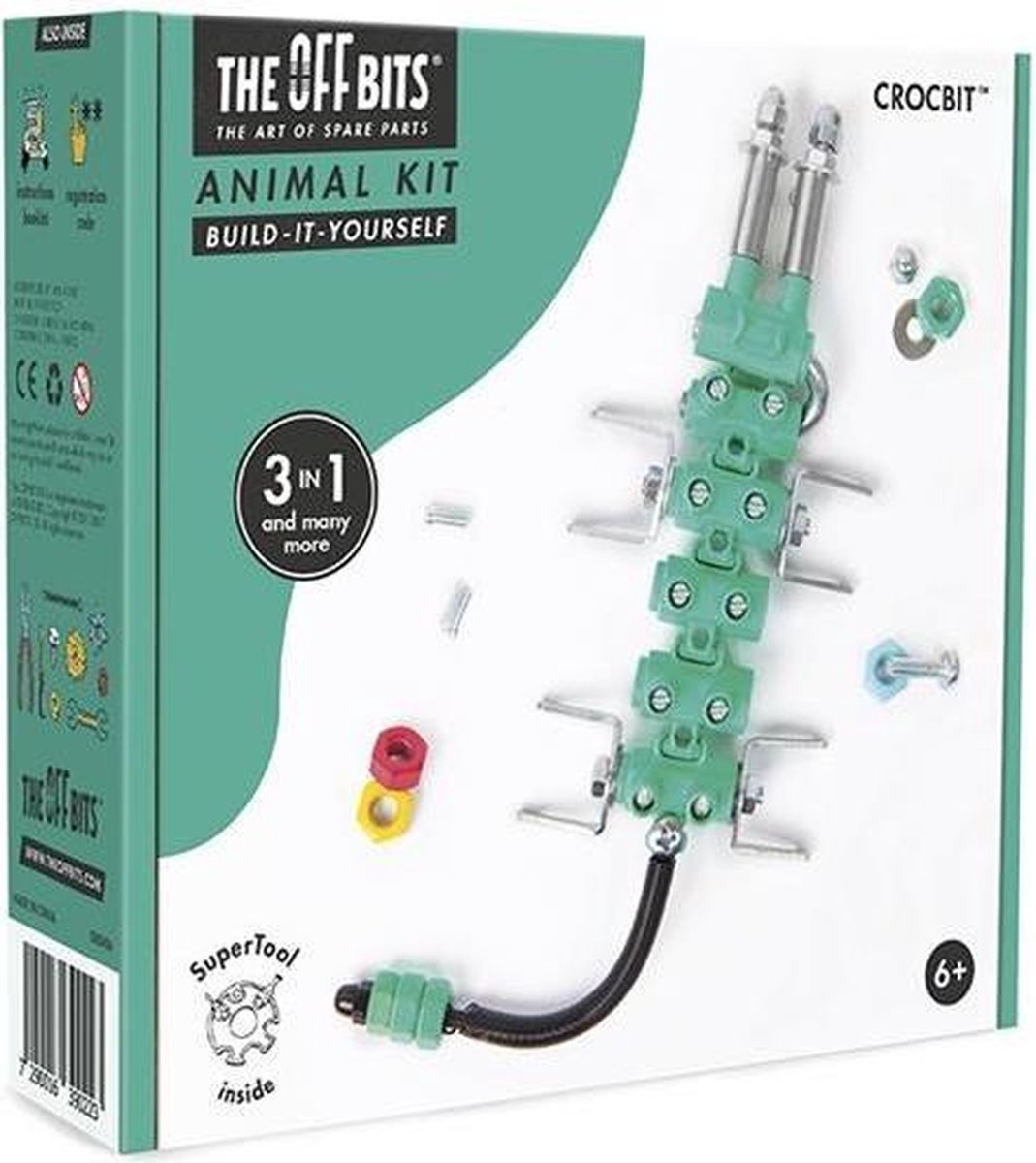 The Offbits Bouwpakket Animal Kit Crocbit 62-delig Groen