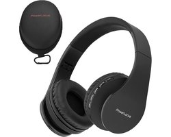 PowerLocus P1 Bluetooth Koptelefoon – Draadloos – Over Ear – Met Microfoon – Inklapbaar - incl. Hoes – Zwart