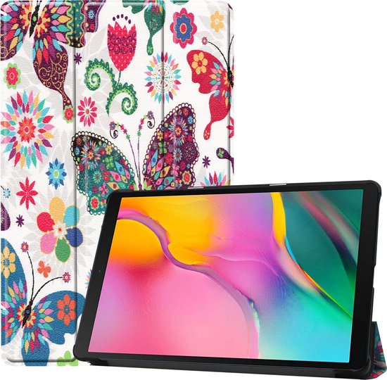 Samsung Galaxy Tab A 10.1 (2019) Hoesje Book Case Hoes Cover Vlinders |  bol.com