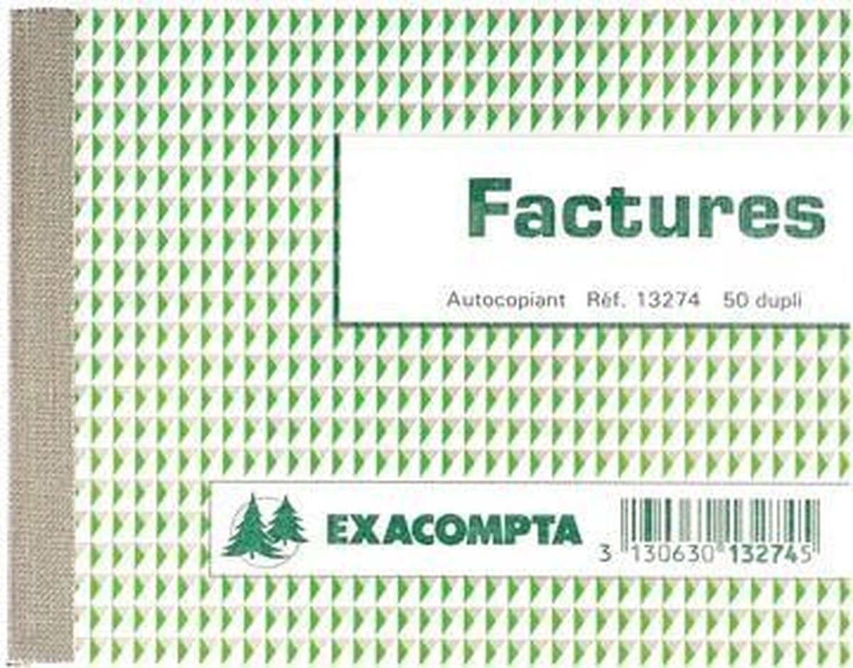 Exacompta Doorschrijfpapier Facturen 10,5x13,5cm 50 zelfkopiërend papier dupli - - 13274E