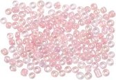 Rocailles afm 8/0 d: 3 mm roze kern 25gr gatgrootte 0 6-1 0 mm