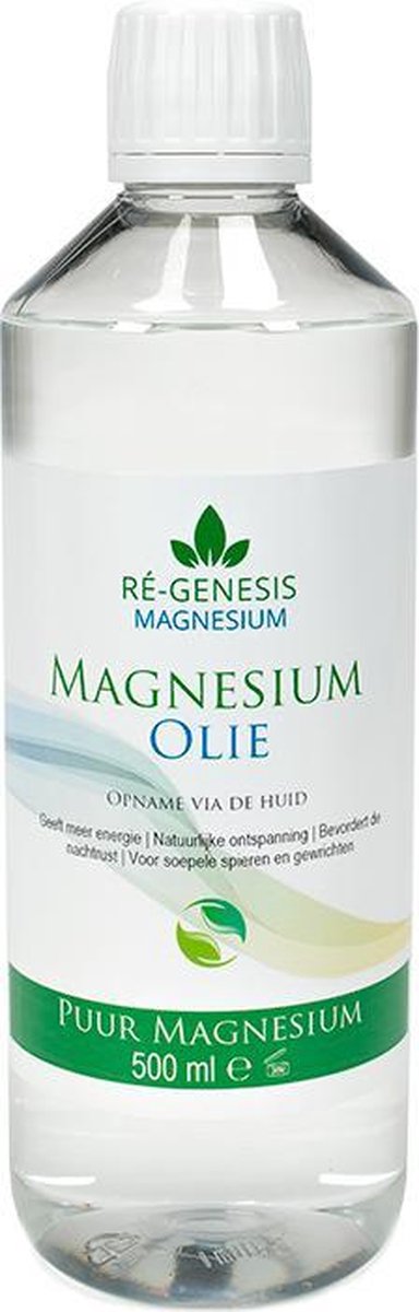 Magnesiumolie van Ré-genesis | Magnesiumolie 500 ml navulfles voor Magnesiumspray fles| Magnesium olie voor spieren