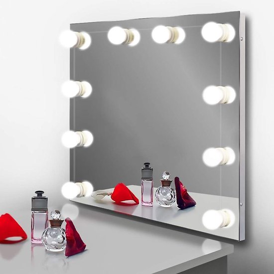 Hollywood Spiegellampen – Spiegelverlichting Met 10 Led Lampen – Dimbare Make  Up... | Bol.Com