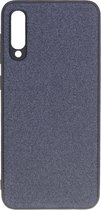 Shop4 - Samsung Galaxy A50 Hoesje - Harde Back Case Denim Donker Blauw