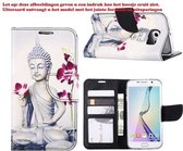 Xssive Hoesje voor Samsung Galaxy S6 Edge Plus G928 - Book Case - geschikt voor pasjes - Boeddha
