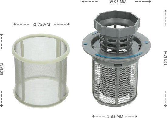 Inzetfilter Vaatwasser - 3-Delig Filter - Zeef - Microfilter + Grof - Bosch -... |