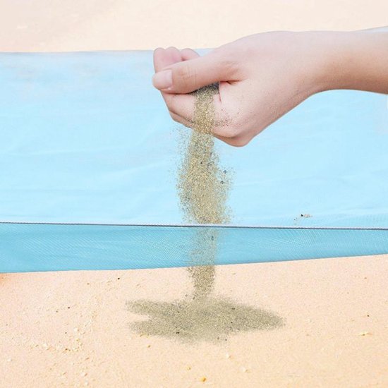 Zandvrij strandlaken - 150 x 200 cm - Blauw | bol.com