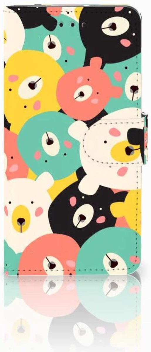 Book Case voor Motorola Moto G7 Play Leuk Hoesje Bears