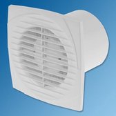 Ventilator, axiaal 150, met timer en vochtsensor, wit, o.a. voor badkamer, toilet of keuken