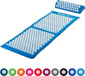 MOVIT® Acupressuurmat met Kussen - Shakti mat - Spijkermat - 130 x 50 cm - Licht Blauw