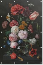 Stilleven met bloemen in een glazen vaas | Jan Davidsz. de heem | Kunst | Tuindoek | Tuindecoratie | 100CM x 150CM | Tuinposter