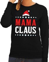 Foute kersttrui mama claus zwart dames XS (34)