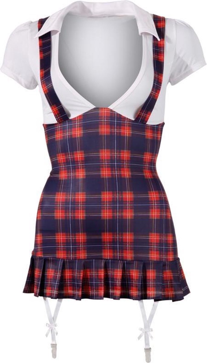 Goedkoopste Cottelli Collection – Schoolmeisje Mini Jurk voor Ondeugende Spelen of Spannende Verassingen – Maat L – Purper
