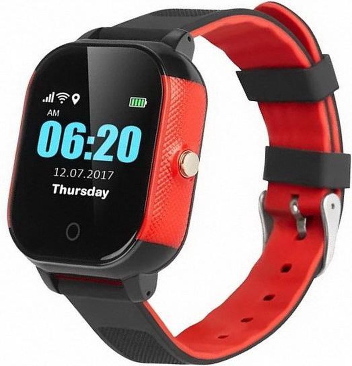 BELIO TOUCH GPS horloge kind Zwart Rood bol