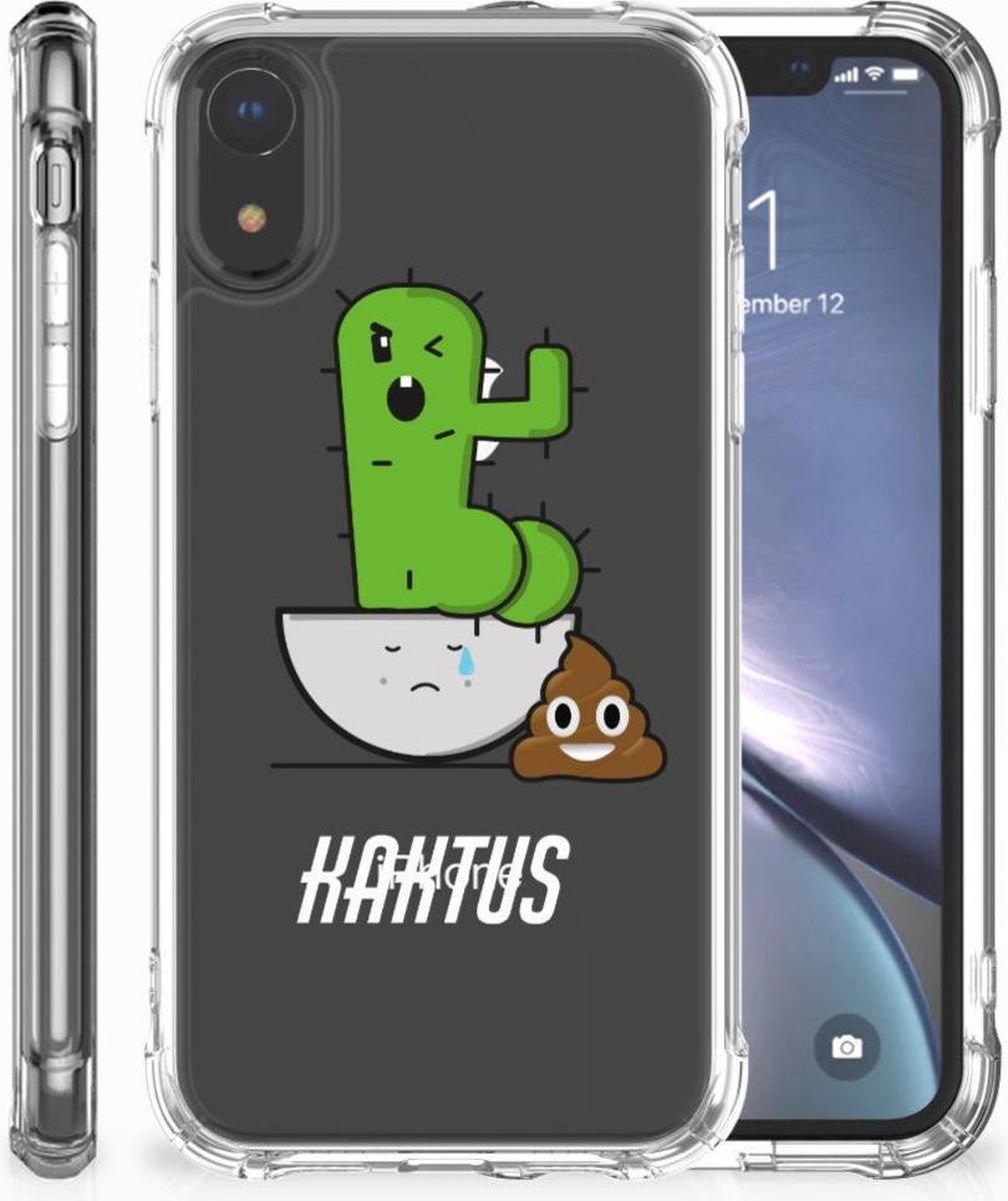 TPU Case Anti-Shock voor Apple iPhone Xr Stevig Bumper Hoesje Cactus Poo