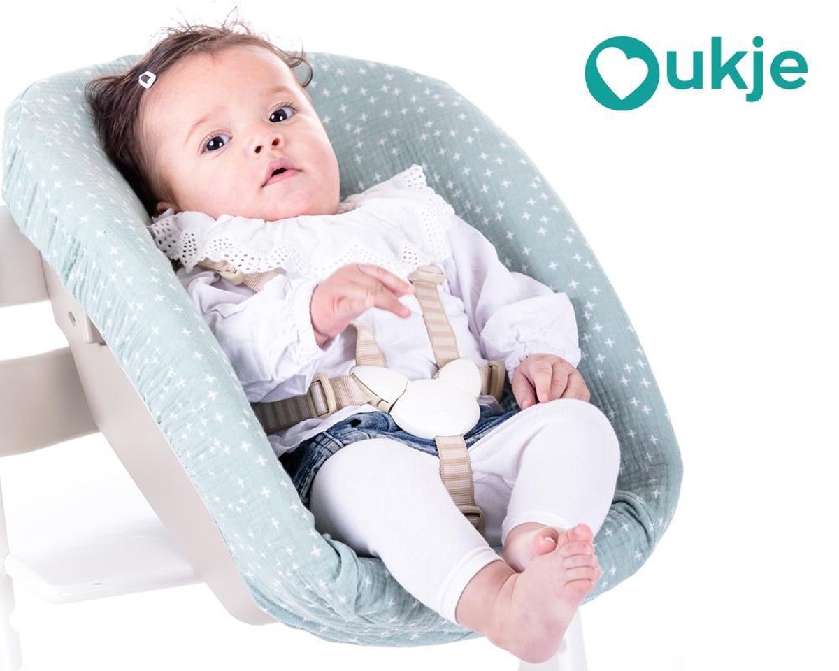 bol.com | Hoes Ukje voor Newborn Set Stokke Tripp Trapp - Grijs roze bloem