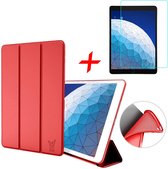 iPad Air 2019 Hoes - iPad Air 2019 Screenprotector - 10.5 inch - Smart Book Case Rood