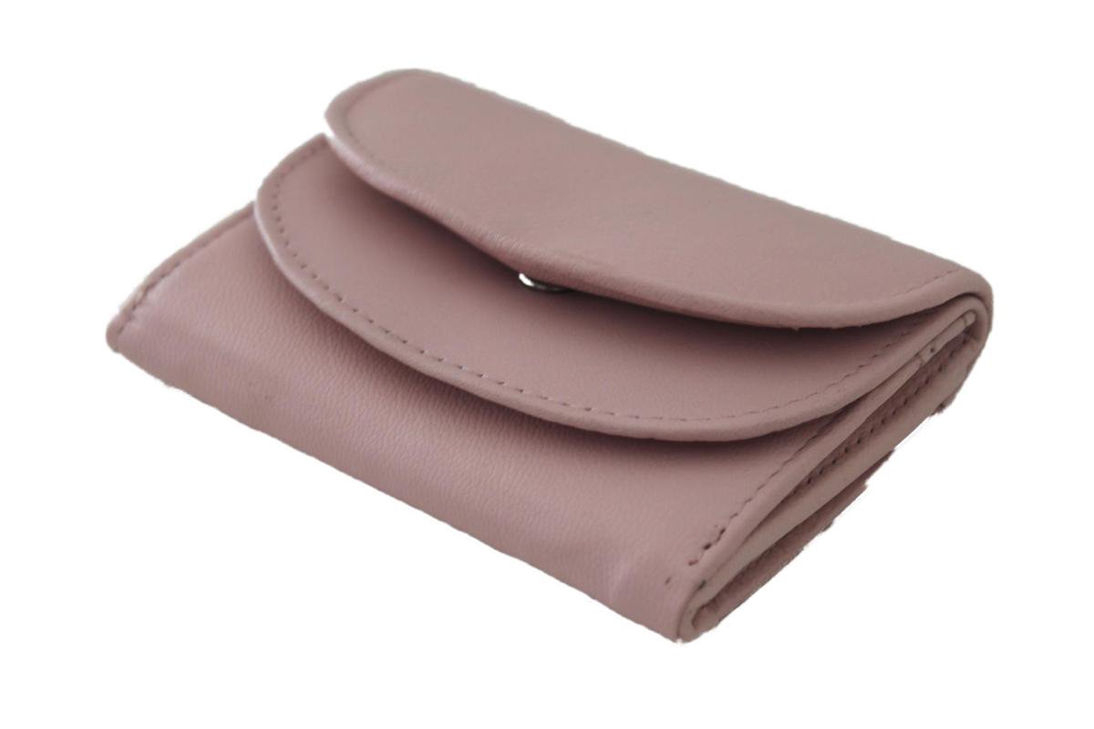 Leren portemonnee voor dames / kleine portemonnee dubbele klep / tienerbeursje in rood, paars, roze, groen, navy, blauw, zwart leer / 124