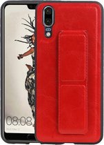 Grip Stand Hardcase Backcover voor Huawei P20 Rood