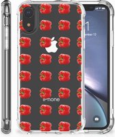 Geschikt voor iPhone XR Case Anti-shock Paprika Red