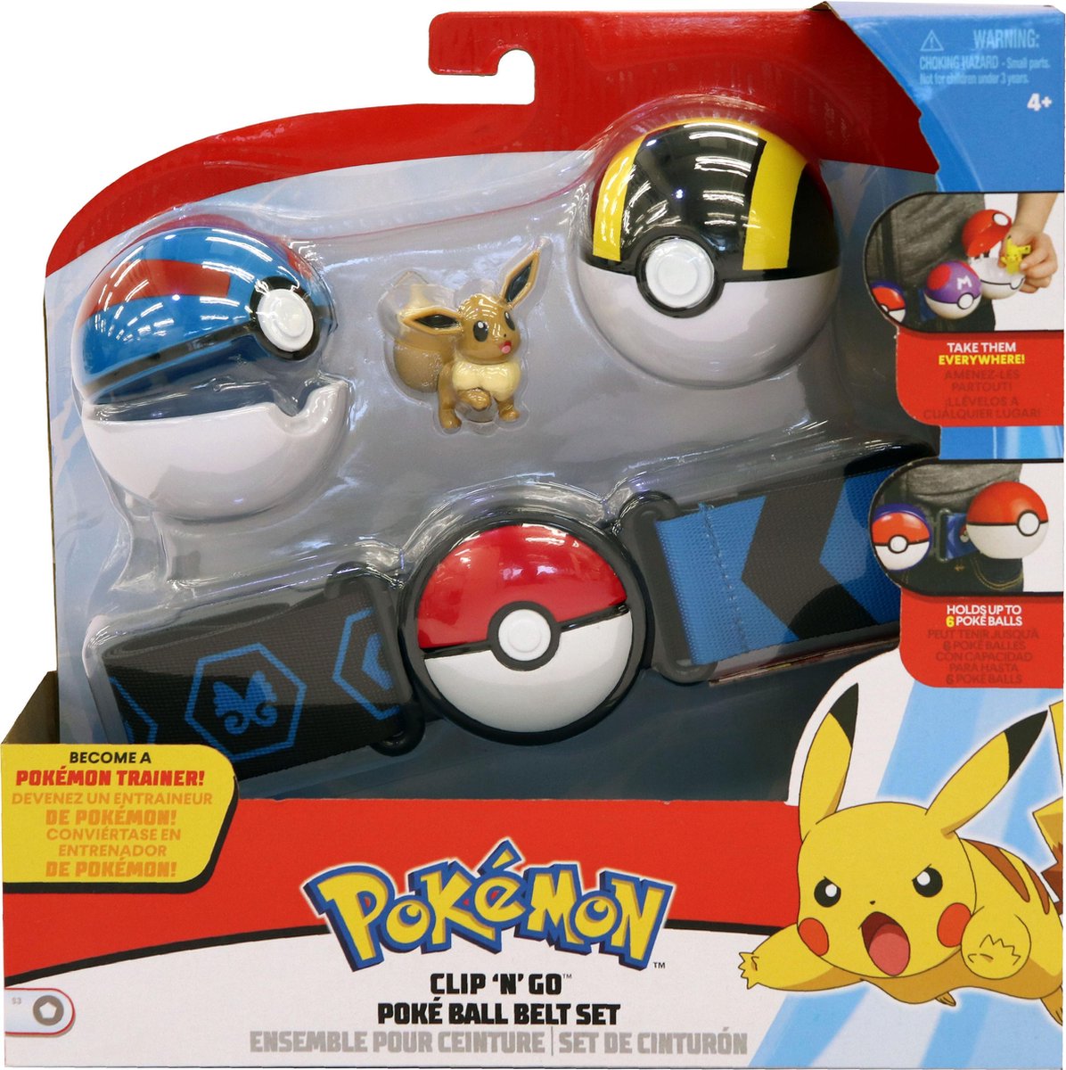 Pokémon Clip 'N Go Poké Ball Gordelset - Great Ball, Ultra Ball & Houndour  5 cm | bol.com