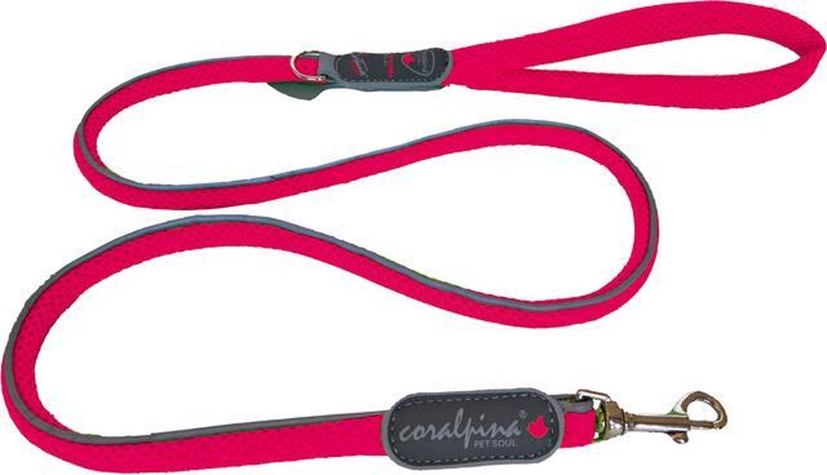 Luxe Coralpina hondenriem - Hondenlijn Cinquetorri Fluo Roze - 18 mm/110 cm