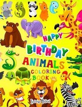Happy Birthday Animal Coloring Book