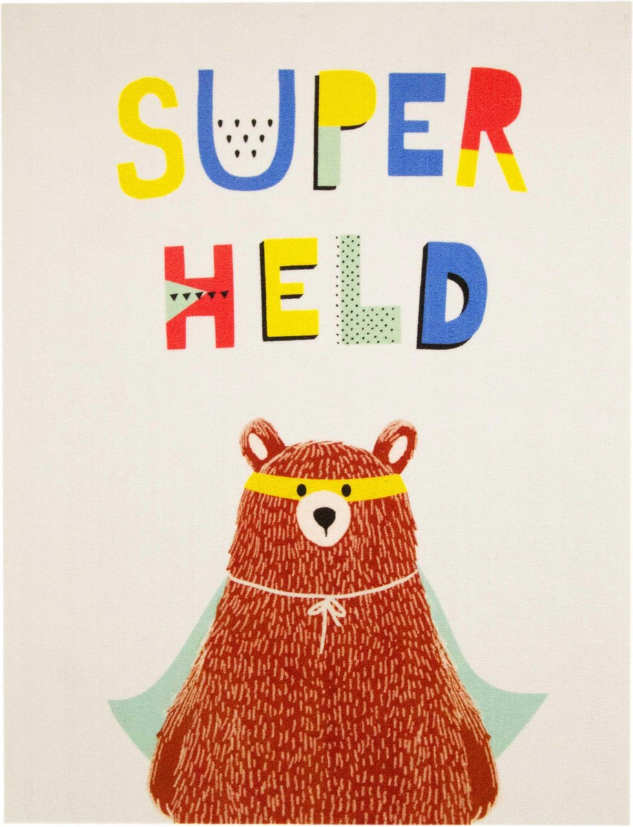 Tapijt Superhero Bear - Associated Weavers - Vloerkleden - Bruin - Polypropyleen