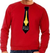 Foute kersttrui / sweater stropdas suck my piek rood voor heren L (52)