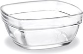 Bol Duralex Carré 11 x 11 x 12,5 cm - 25 cl - Verre trempé - 6 pièces